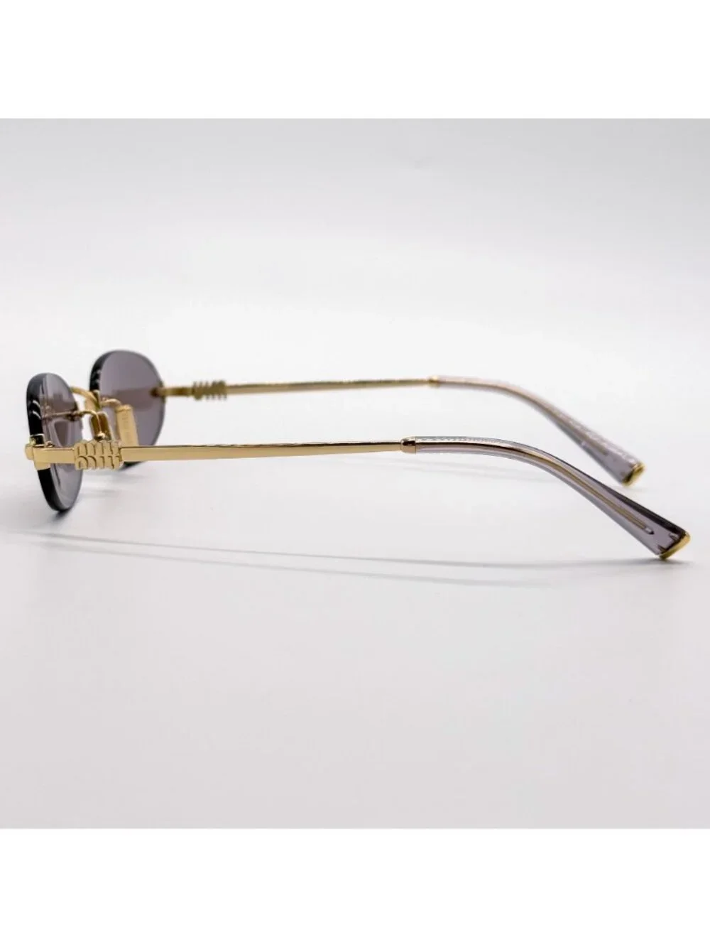 New Miu Miu MU A54S Sunglasses Oval Purple Gold MUA54S 5AK20I